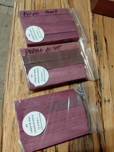 Purpleheart pen blanks pack - blanks,