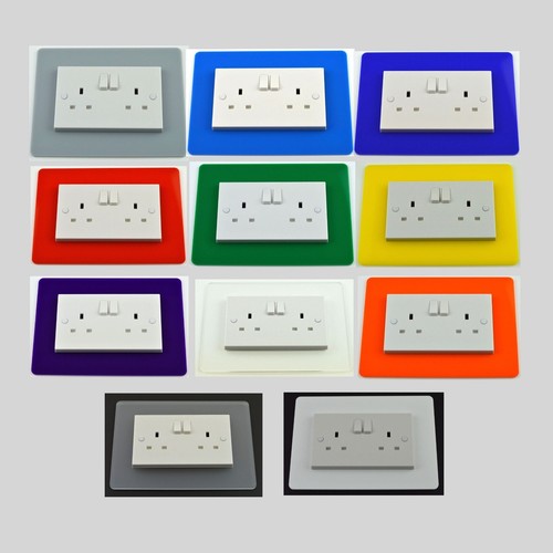 Double socket surround acrylic - socket,