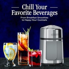 Nuvantee Manual Ice Crusher – Hand Crank Ice Shaver with Stainless Steel Blades