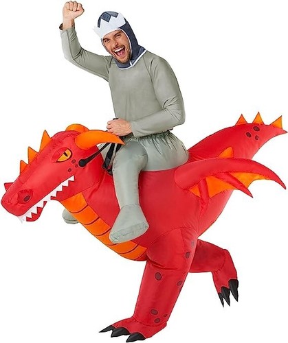Red dragon inflatable - red, ride