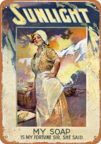 Metal sign 1909 sunlight - metal,