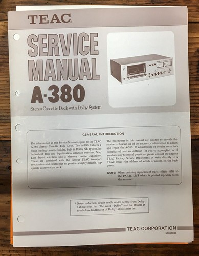 Teac 380 cassette - teac,