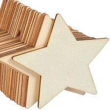 25pcs 50mm Wooden Stars Shape