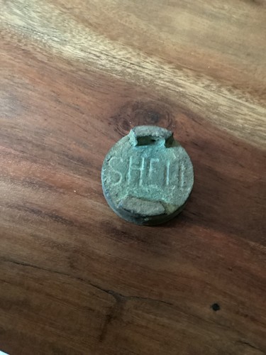 Antique vintage brass shell - brass,