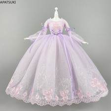 Purple Handmade Princess Dress For 11.5in. 1/6 Doll Outfits Clothes Party Gown
