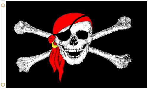 Pirate bandana polyester flag - pirate,