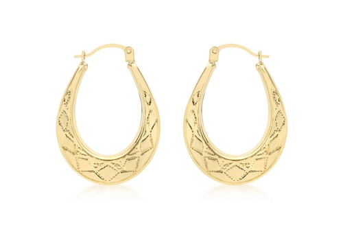9ct yellow gold - yellow, patterned