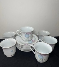 12 Pcs Bone China 6 Cups & 6