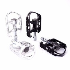 MKS AR-2 Pedals Classic Vintage Road Fixed Track 9/16" Bike Pedal Silver/ Black