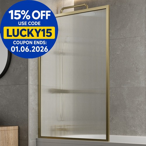 Brushed brass over bath shower - brushed,