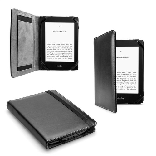 Premium black leather case - leather,