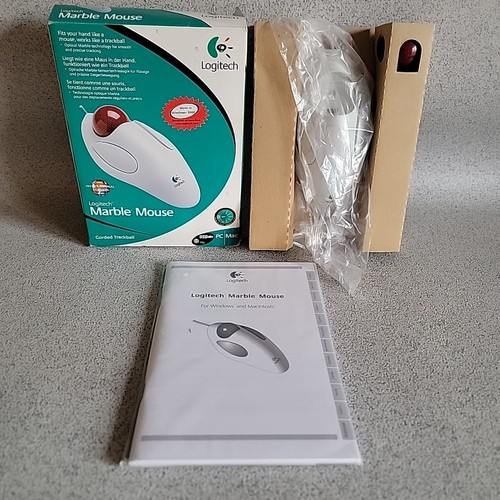 Vintage logitech marble mouse - marble,