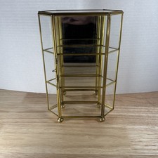 Small Vintage Metal Glass