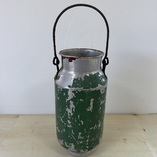 Vintage aluminium milk - aluminium, churn