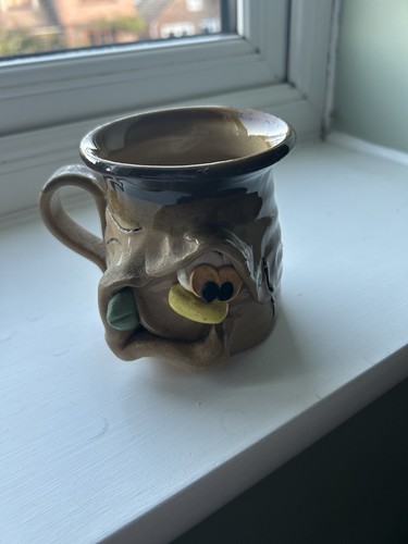Pretty ugly pottery mug - pottery,