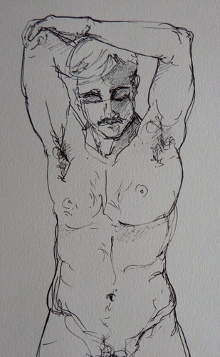 Ink male nude - male,
