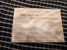 Honda CBX550F/CBX550FII OWNERS MANUAL 1982