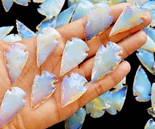 Bulk opalite arrowhead carving - bulk,