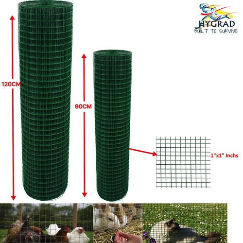 Pvc coated mesh wire - coated, green