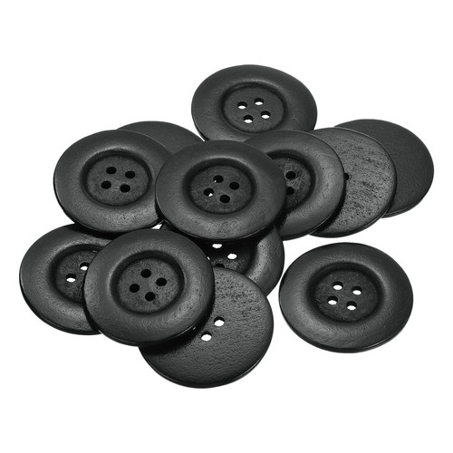 30pcs large wooden buttons - wooden,