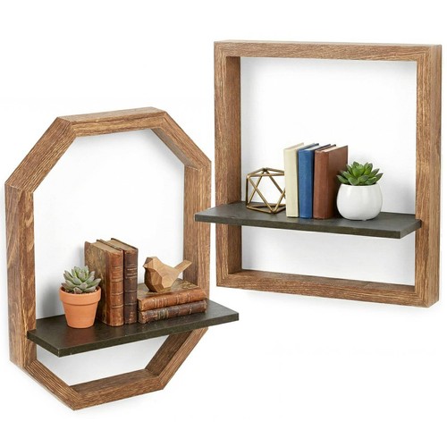 Modern wooden floating - floating, wall