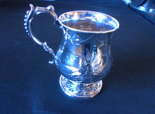 Solid Silver Rare Victorian Tankard/Christening Mug Hallmark Date 1863 Henry Hyd