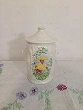 Vintage SylvaC Ware Decorative Ceramic Tea Caddy / Pot / With Lid