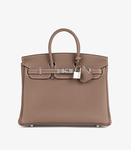 Hermès etoupe togo - etoupe, leather