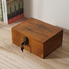 S/M/L Wooden Storage Box Retro