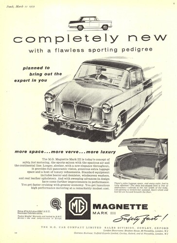 Original 1959 advert for - original, mg