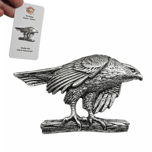 Goshawk pin pewter badge - pin,