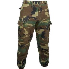 vintage Italian army woodland camo trousers pants military camouflage cargo 