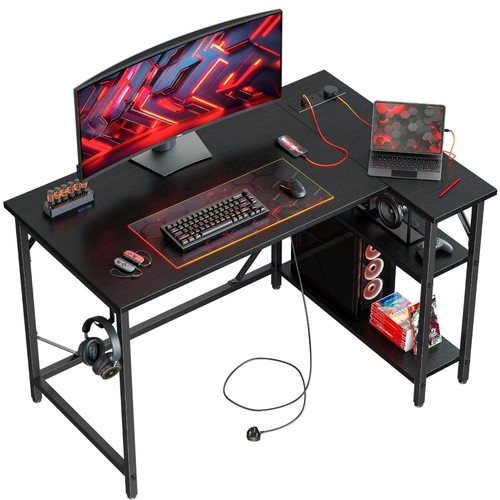 Shaped gaming desk with - gaming,