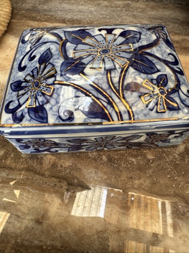 Vintage blue and white - and,