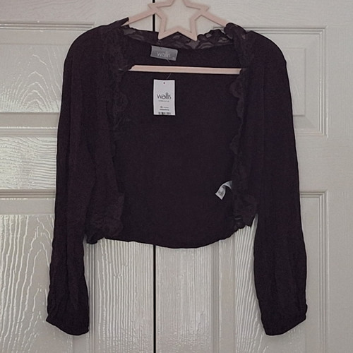 Wallis purple lace trim long - wallis,