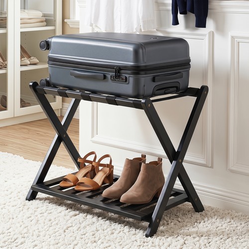 Tall luggage rack - cm, bamboo