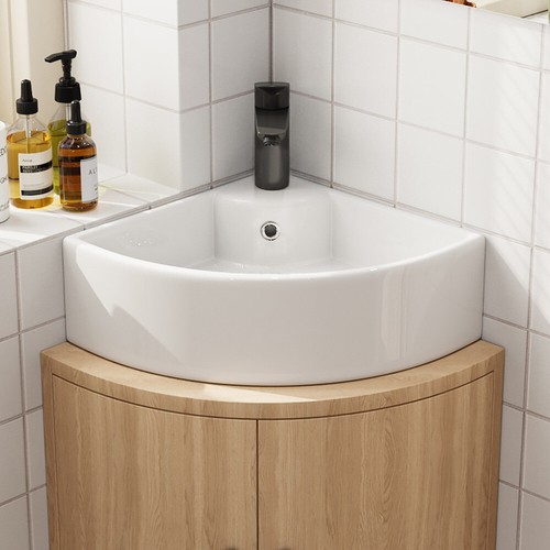 Horow corner basin - corner, white