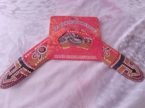 New boomerang hand - boomerang, painted