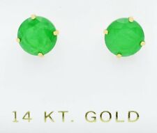 GENUINE 5.86 Cts EMERALD STUD