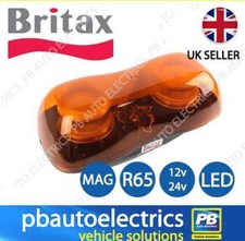 Britax A520 Series LED R65 Magnetic Amber Mini Lightbar 12/24v – A524.00.LDV