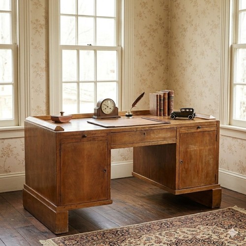 Vintage writing desk - vintage, walnut