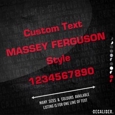 Custom Text Massey Ferguson