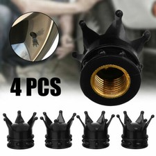 Black Crown Car Tire Air Valve
