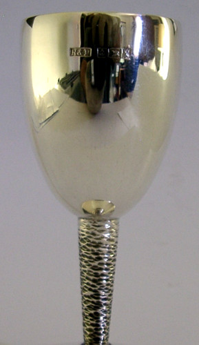 Retro sterling silver goblet - sterling,