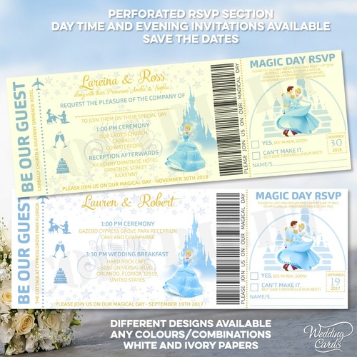 Cinderella invitations save - invitations,