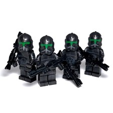 Black Elite Squad Troopers Bad Batch Star Wars Clone Custom Minifigures Lego