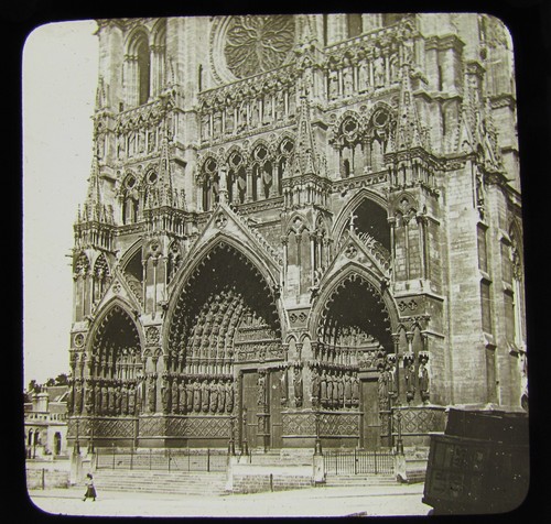 Glass magic lantern slide - glass,