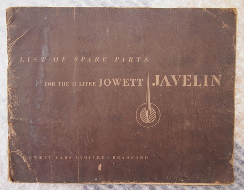 Jowett javelin factory parts - jowett,