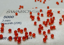 Swarovski Crystal Beads - 720 Beads - 3mm Round - Hyacinth Red - Factory  Pack