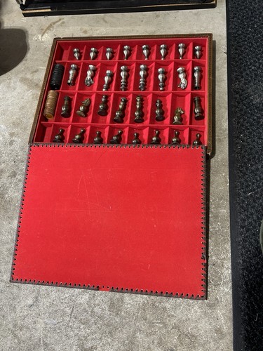 Vintage leather chess - vintage,